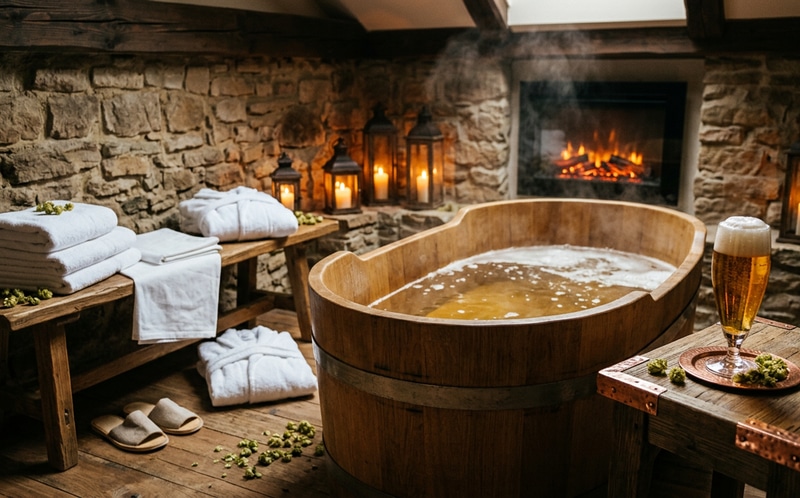 Spa relaxation in a robe